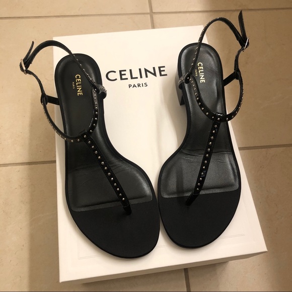 CELINE LEATHER SANDAL - Picture 1 of 5